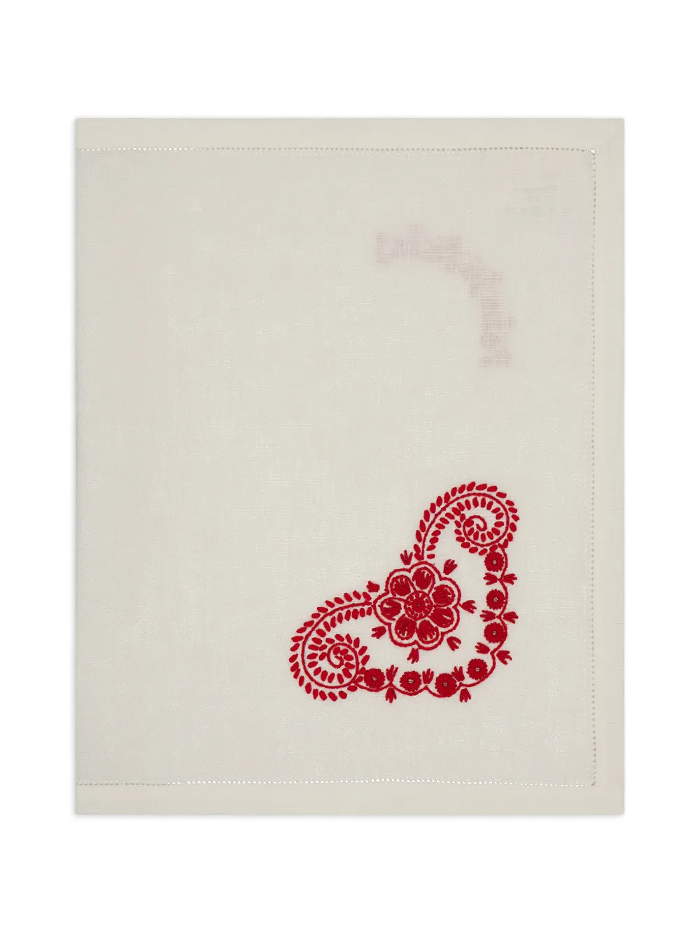 HOUSE OF CAPRICORN Teresa embroidered linen placemat - Nude