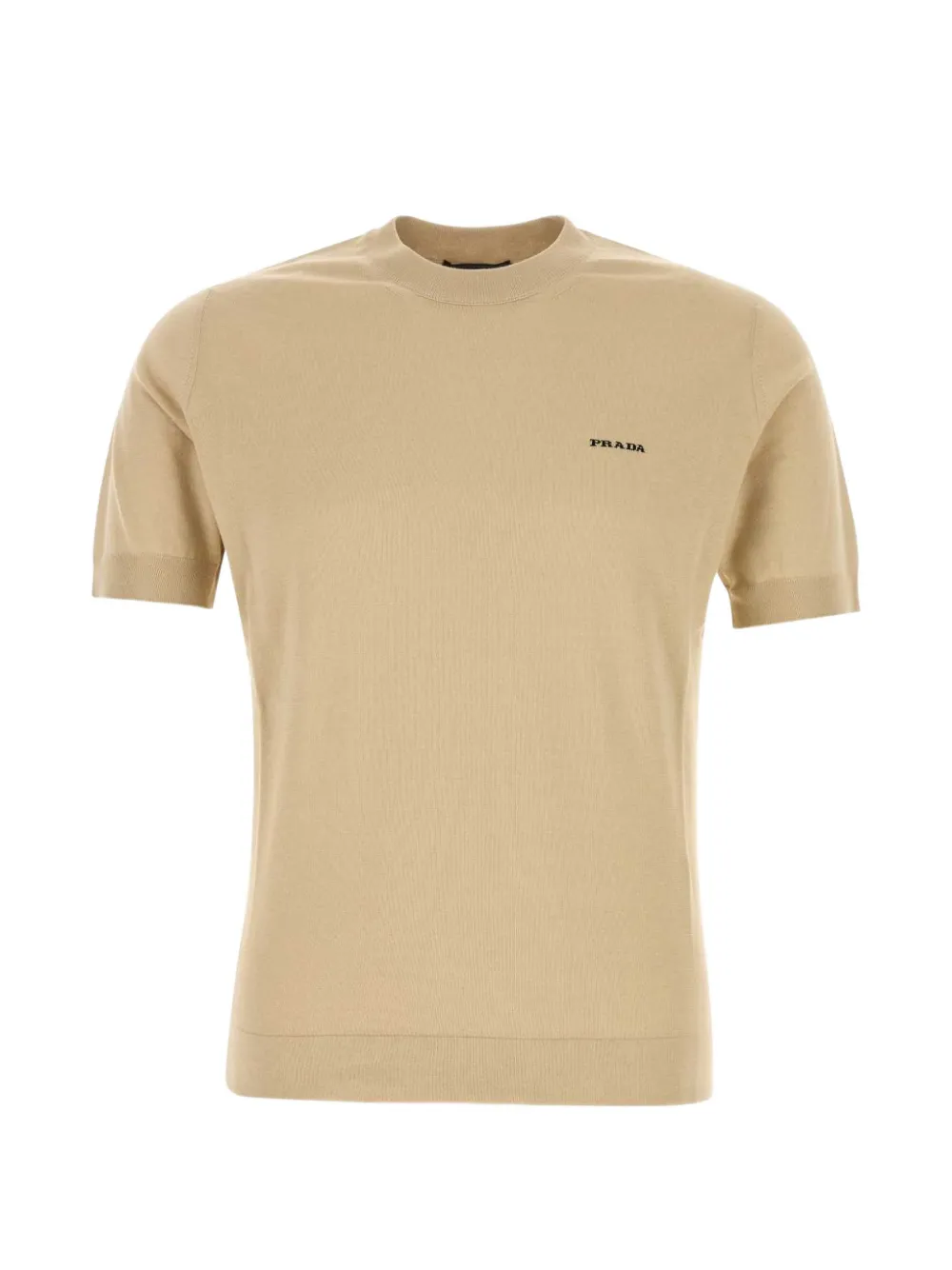 Prada cotton crewneck T-shirt - Nude
