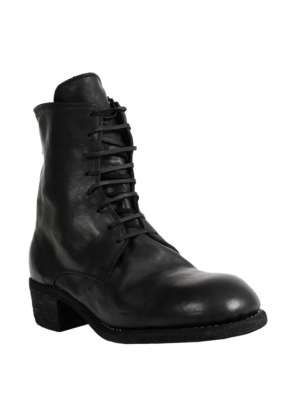 Guidi lace-up leather ankle boots Zwart