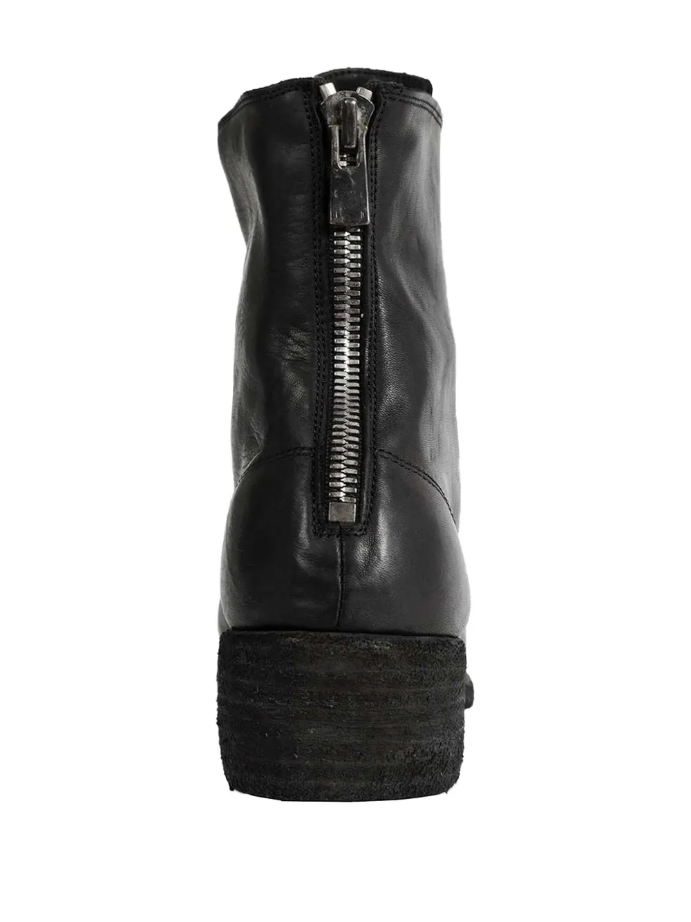 Guidi lace-up leather ankle boots Zwart