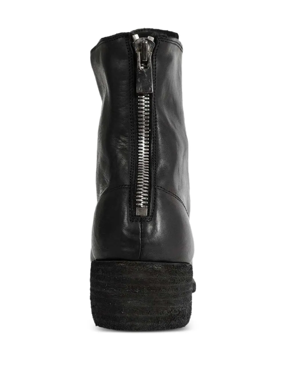  Guidi Lace-up Leather Ankle Boots - Black 