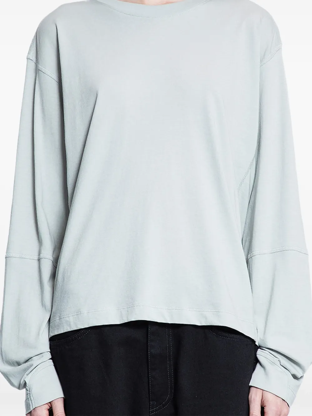  6397 Seamed Long-sleeve T-shirt - Blue 