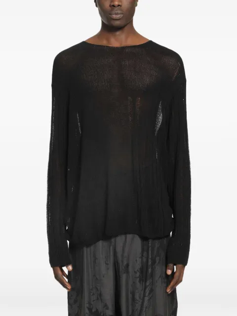 Yohji Yamamoto post stitch sweater