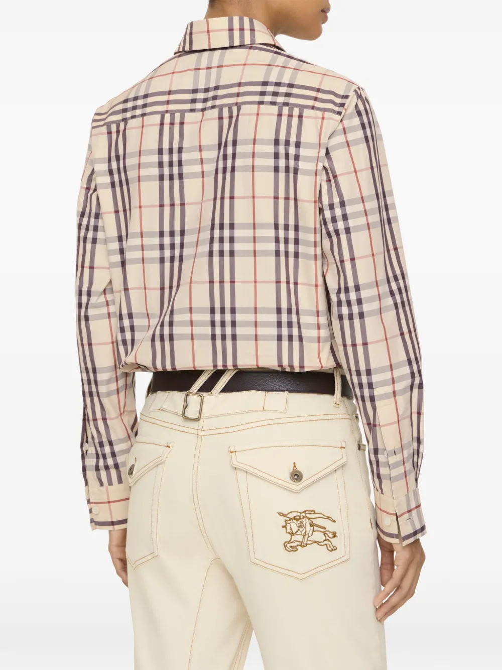  Burberry Regular Fit Check Cotton Shirt - Neutrals 