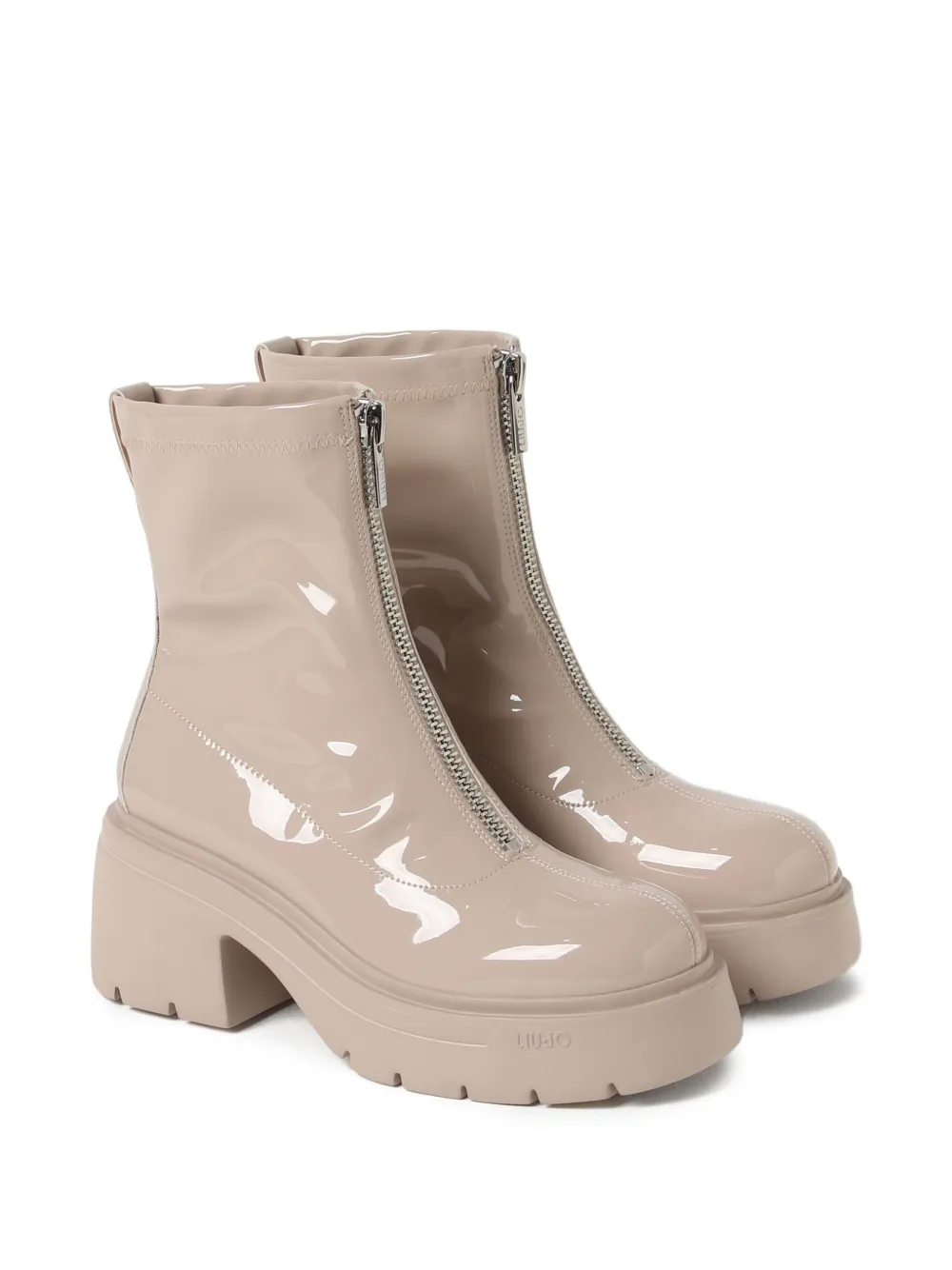  Liu Jo Carrie 26 Zip Platform Boots - Neutrals 