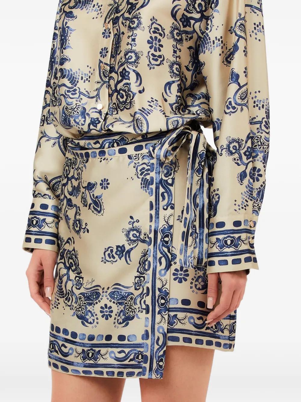 LIU JO Jurk met bloemenprint Beige