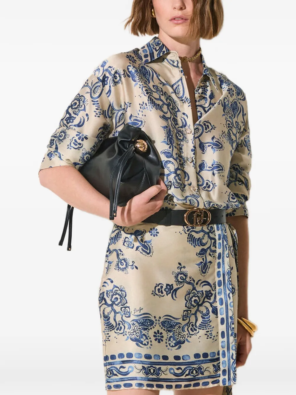 LIU JO Jurk met bloemenprint Beige