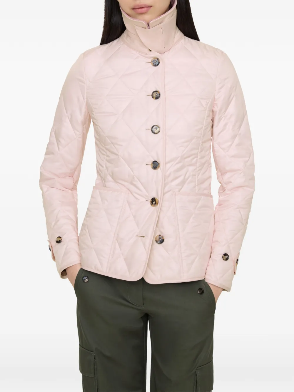  Burberry Quilted Jacket - Pink 