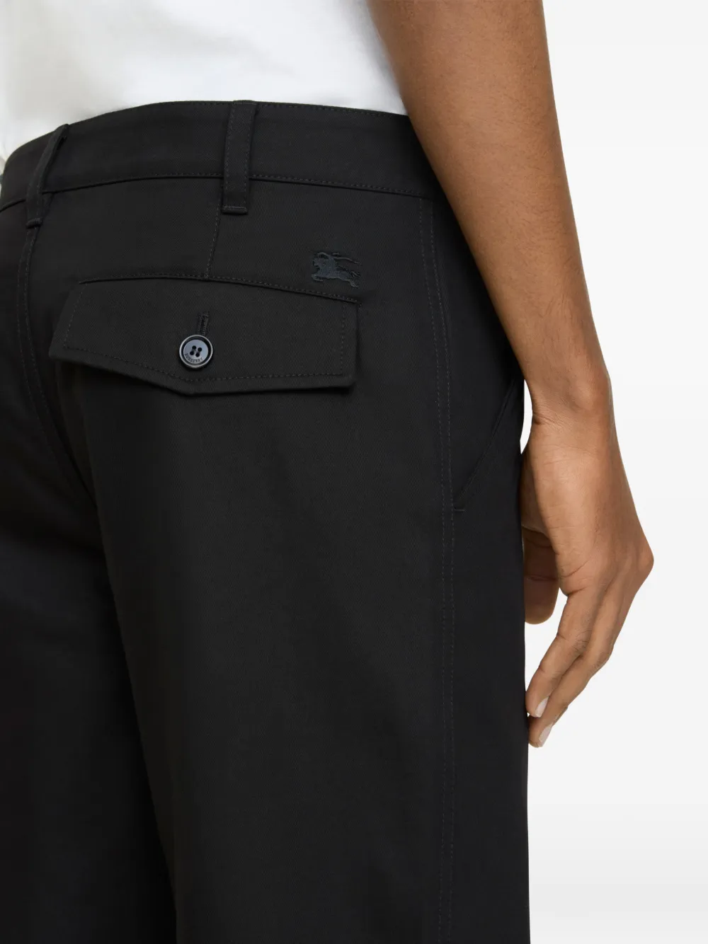 Burberry Katoenen twill chino Zwart