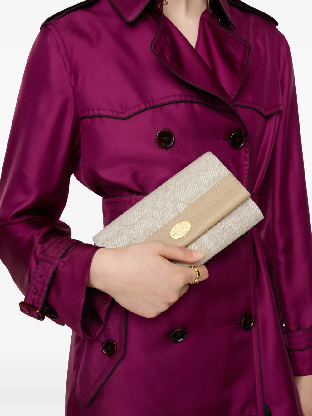 Burberry Cotswolds portemonnee met kettingband Beige