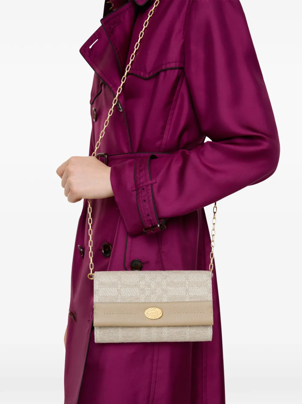 Burberry Cotswolds portemonnee met kettingband Beige