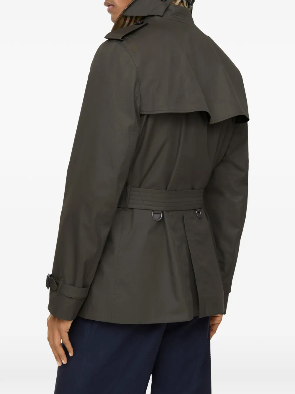 Burberry Kensington extra korte trenchcoat van tropisch gabardine Grijs