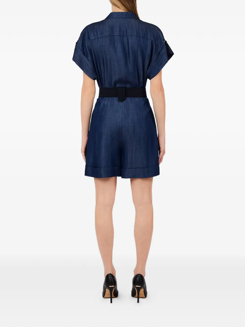 LIU JO Jumpsuit met knopen en ceintuur Blauw