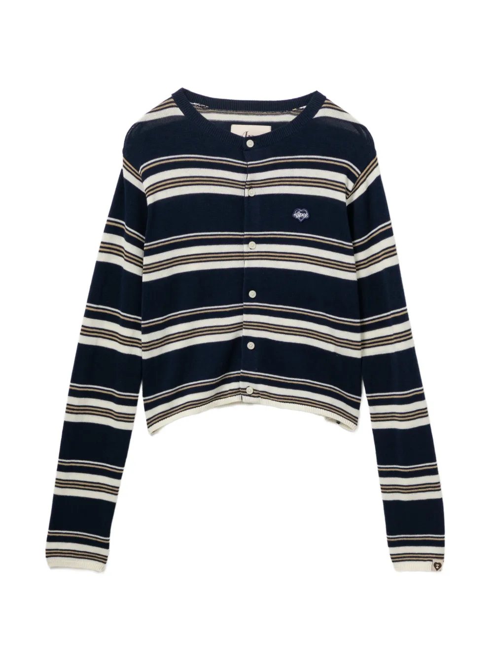 APEE™ by *A BATHING APE® striped buttoned cardigans - Blue