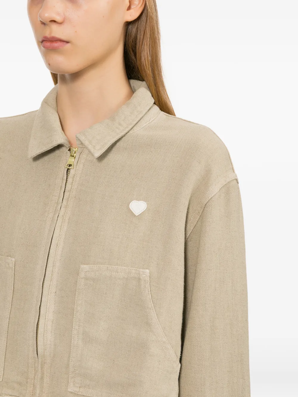 APEE™ by *A BATHING APE Cropped jack met patch Beige