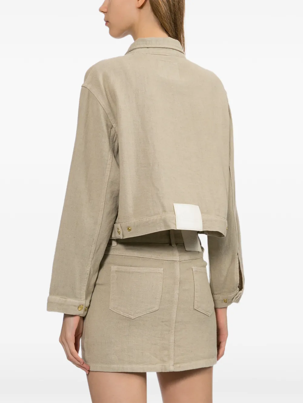 APEE™ by *A BATHING APE Cropped jack met patch Beige