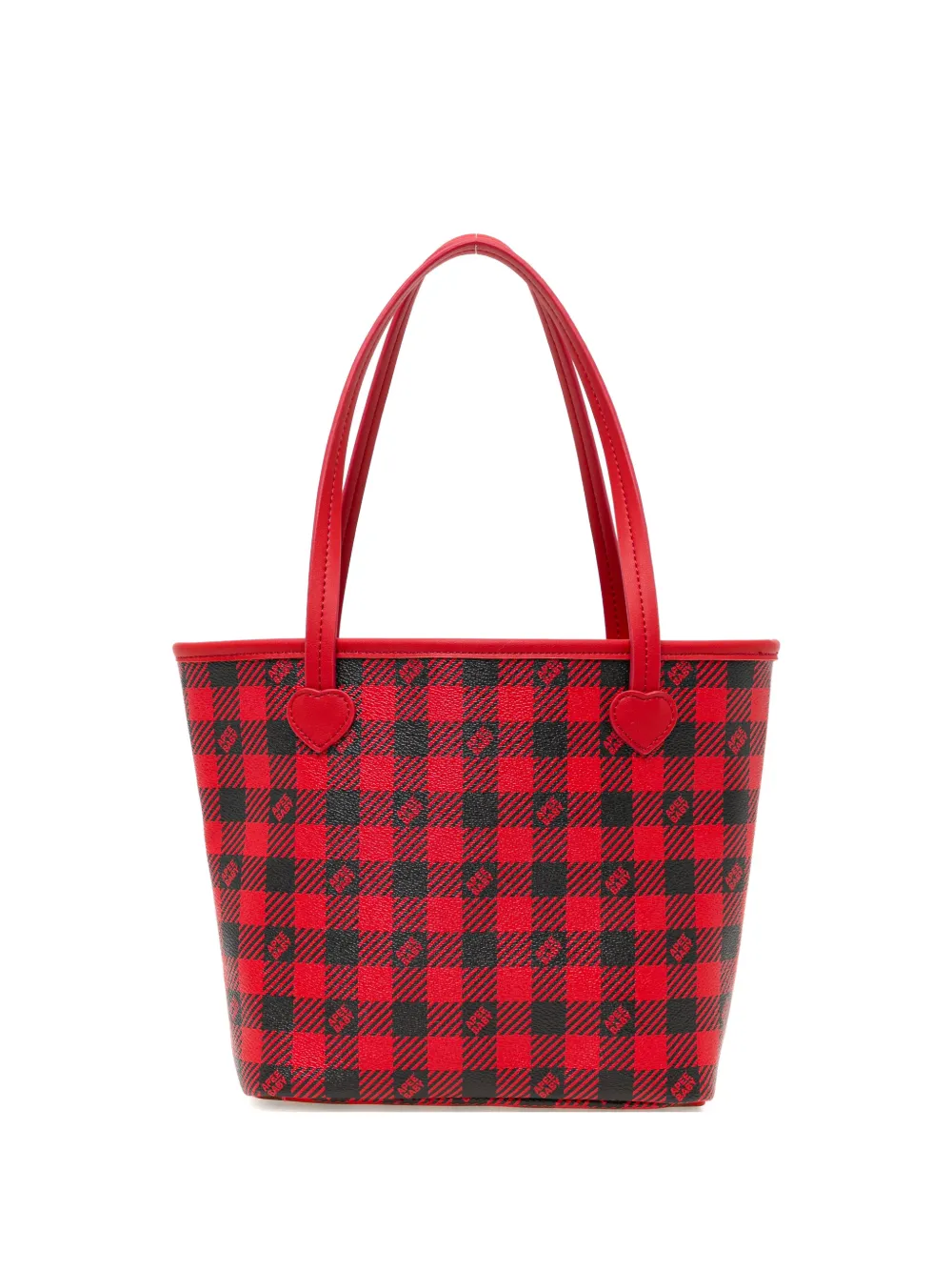 APEE™ by *A BATHING APE® logo checked tote bag - Red