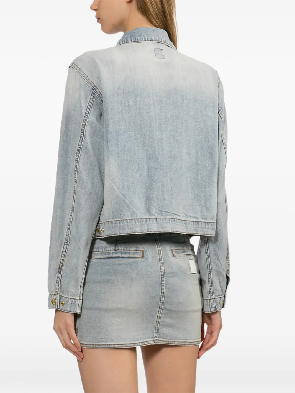 APEE™ by *A BATHING APE Denim jack met rits Blauw