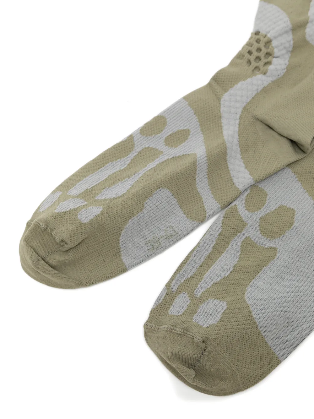  Roa Bones Logo Q Skin Technical Socks - Green 