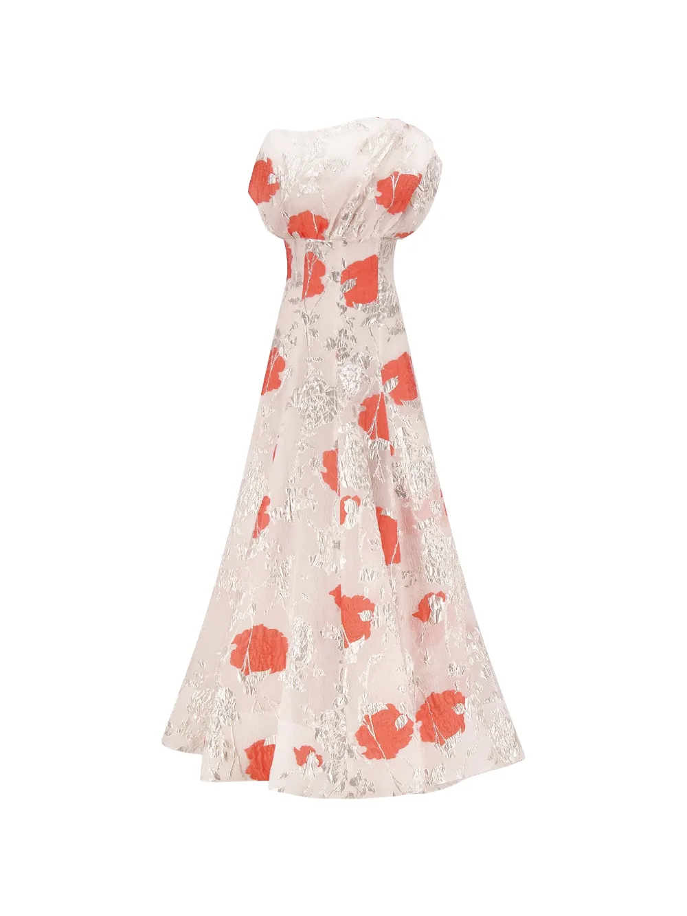Lela Rose drape floral gown - Bianco