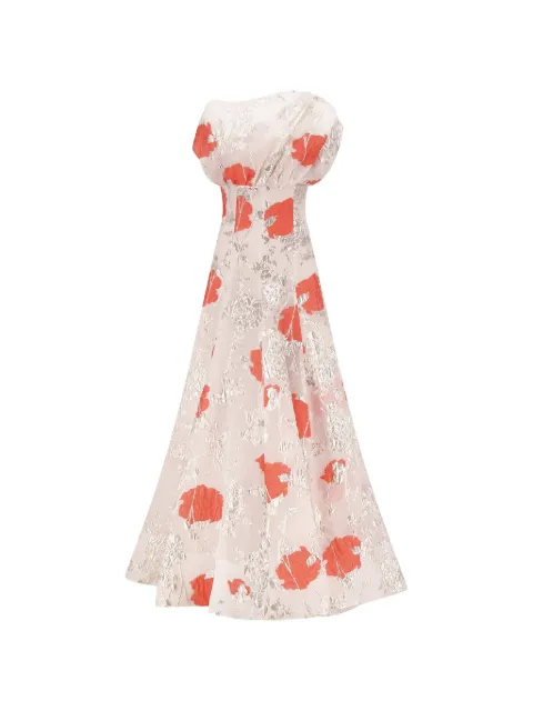 Lela Rose drape floral gown