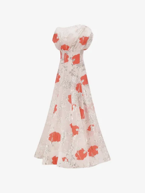 Lela Rose drape floral gown