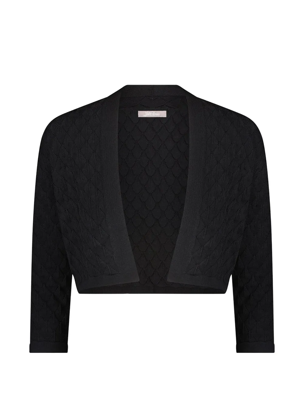 Lela Rose open-front knit bolero - Nero