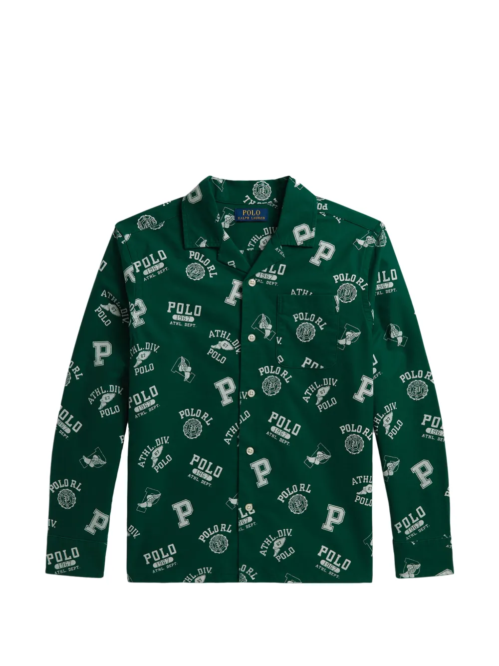 POLO RALPH LAUREN KIDS Camicia Andy Camp con logo - Verde