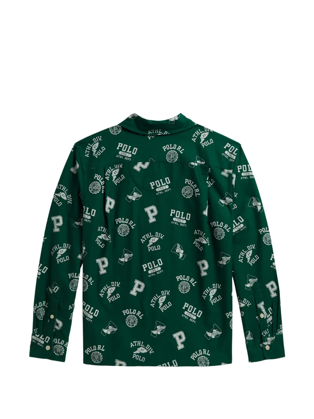 POLO RALPH LAUREN KIDS Andy Camp shirt met logo-print Groen
