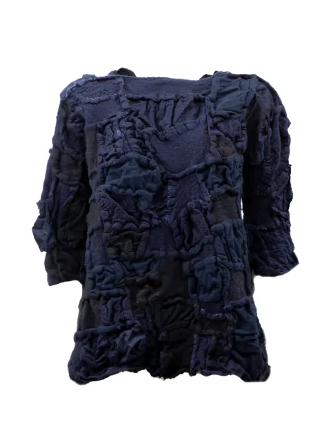 Daniela Gregis Mosaic patchwork crinkled blouse