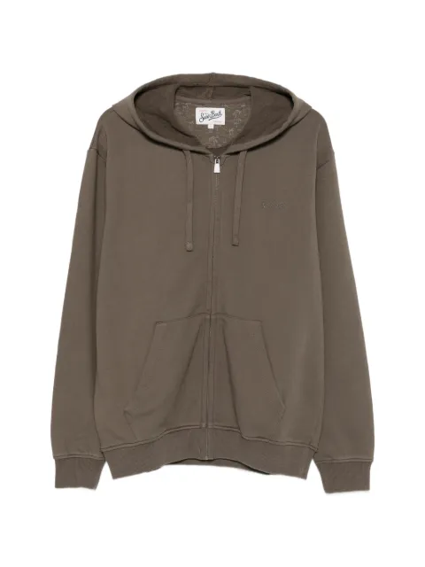 MC2 Saint Barth logo-embroidered zip-up hoodie