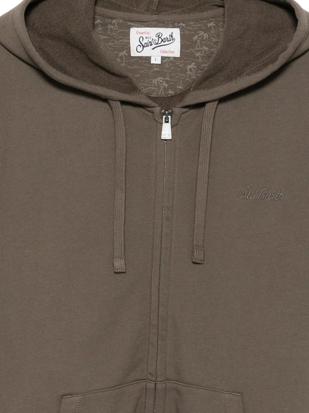 MC2 Saint Barth Hoodie met geborduurd logo Bruin