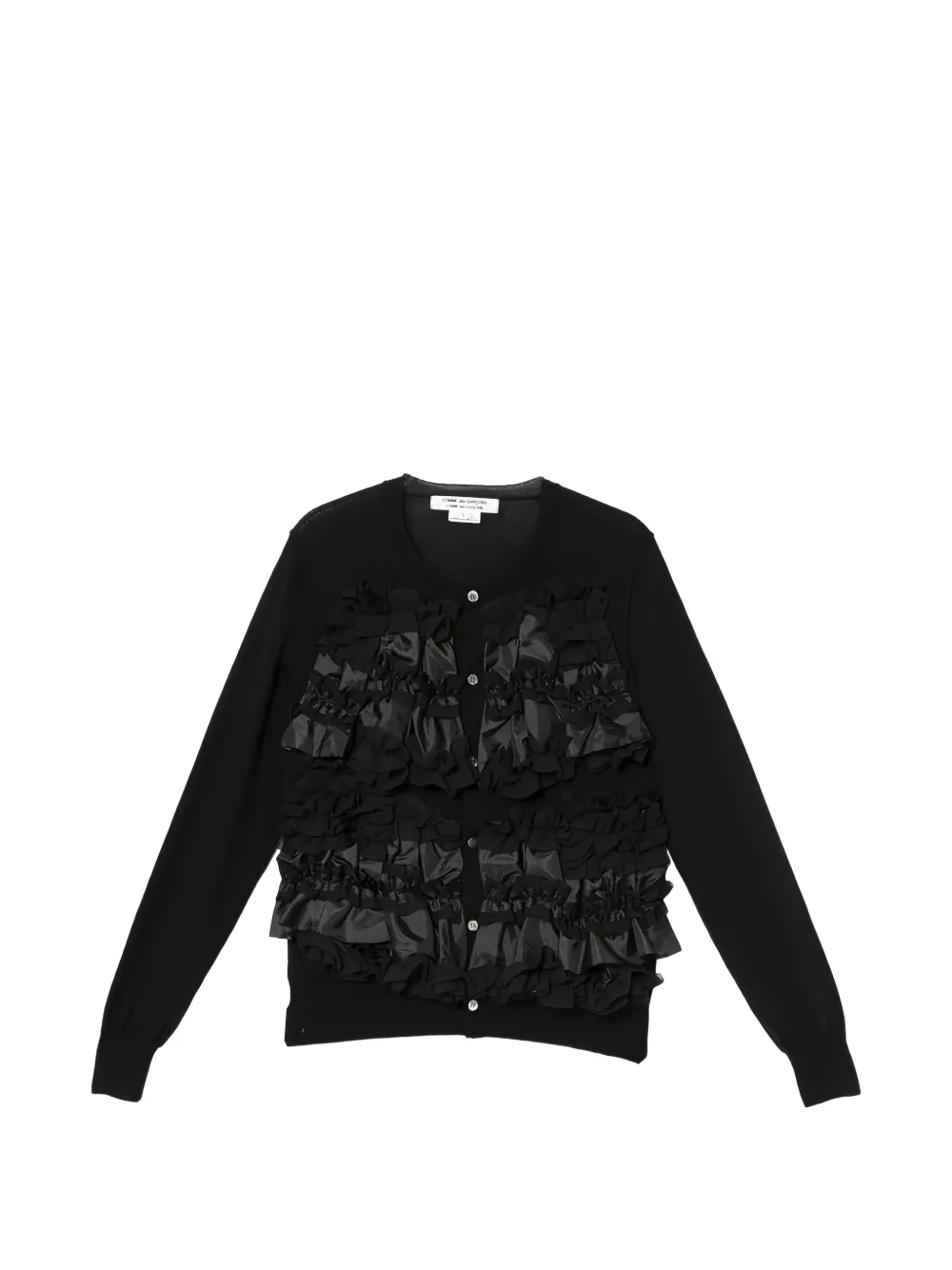 Comme Des Garçons Comme Des Garçons ruffled button-up cardigan - Nero