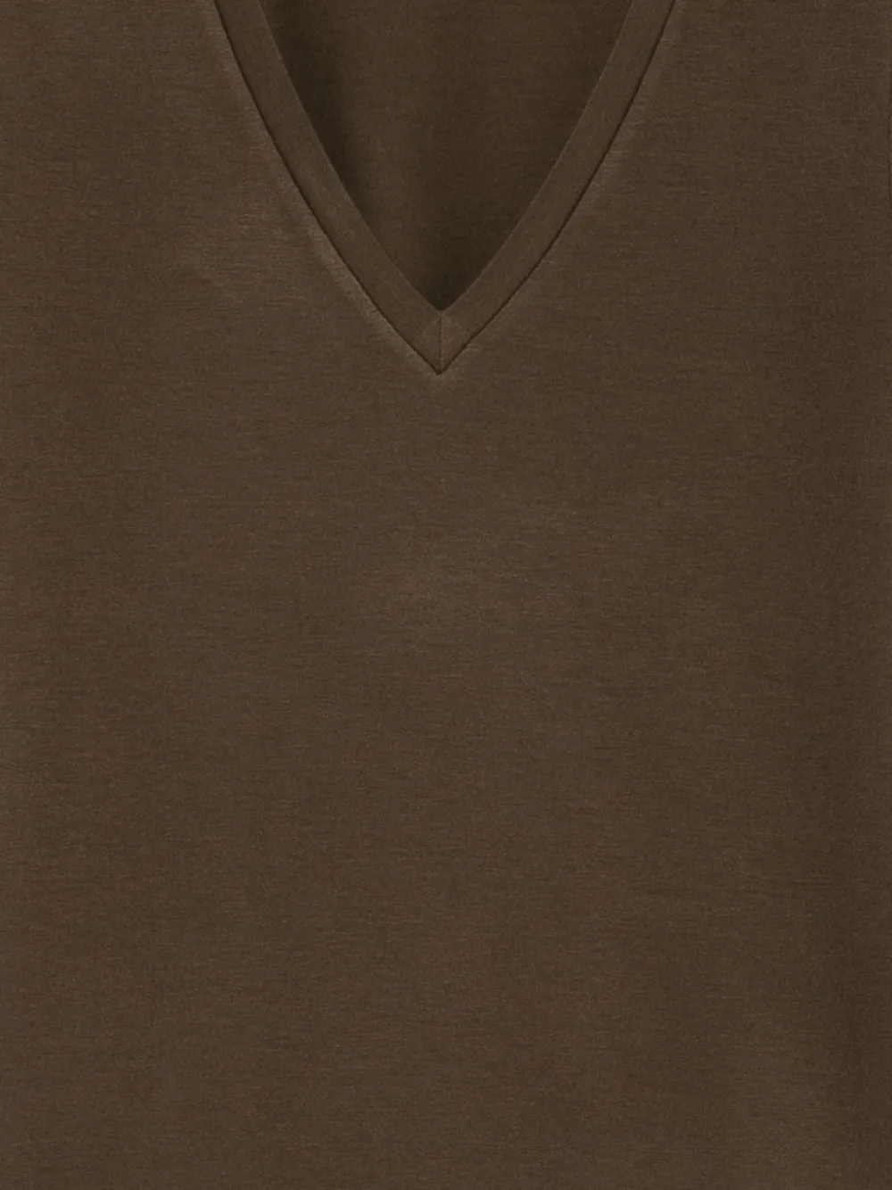 Majestic Filatures T-shirt met V-hals Bruin