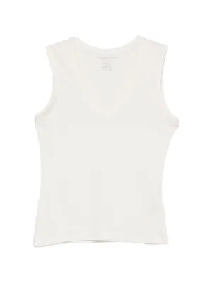 FRAME Ribbed Tank Top | White | FARFETCH