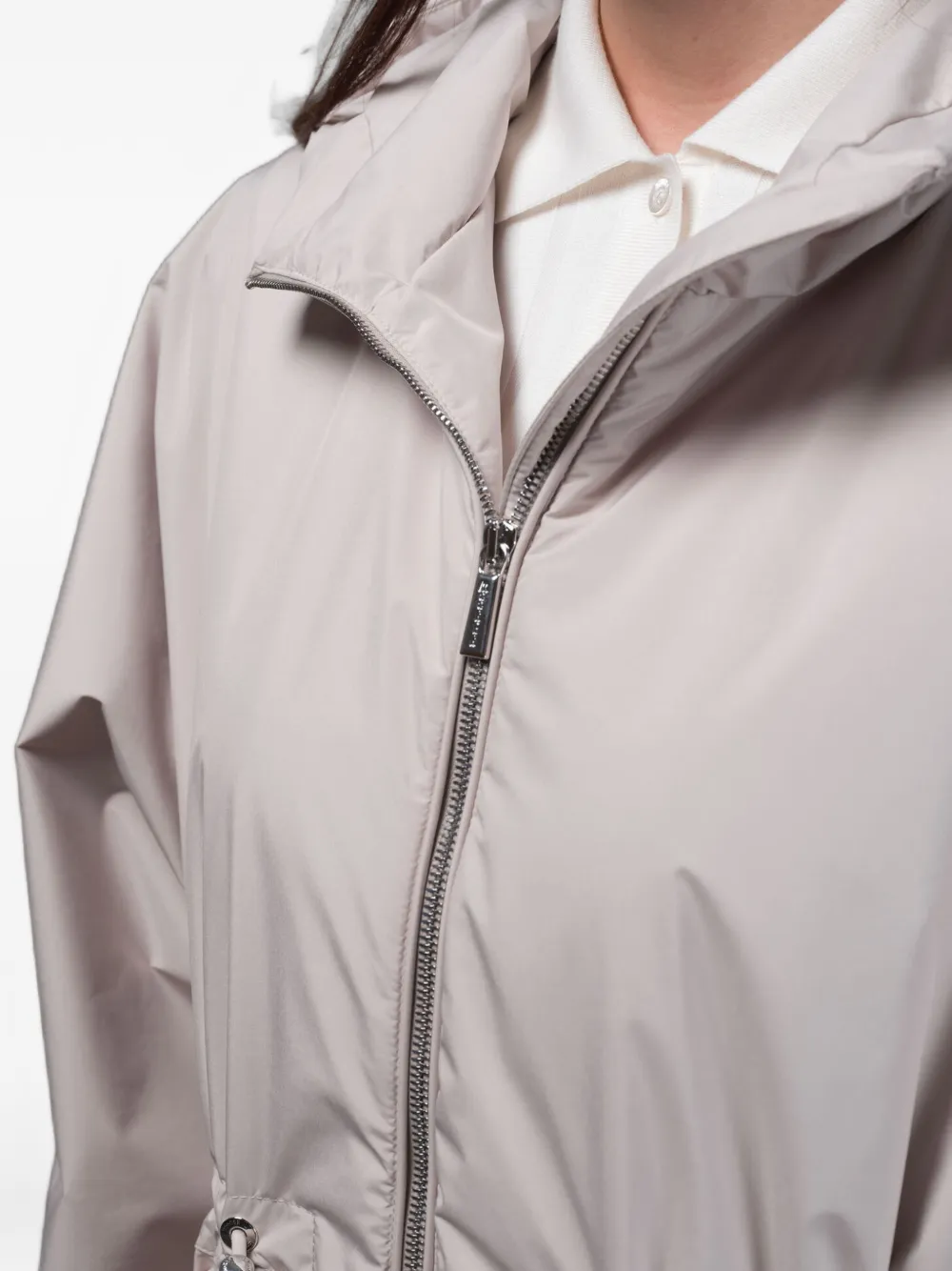Moorer Galilea-Stp jack met capuchon en rits Beige