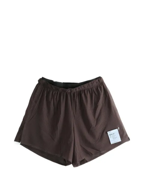 Satisfy perforated drawstring shorts