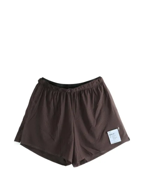 Satisfy perforated drawstring shorts