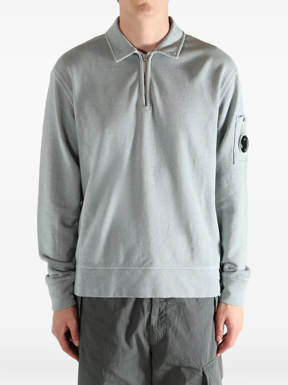C.P. Company Malfilè trui met fleece detail Grijs