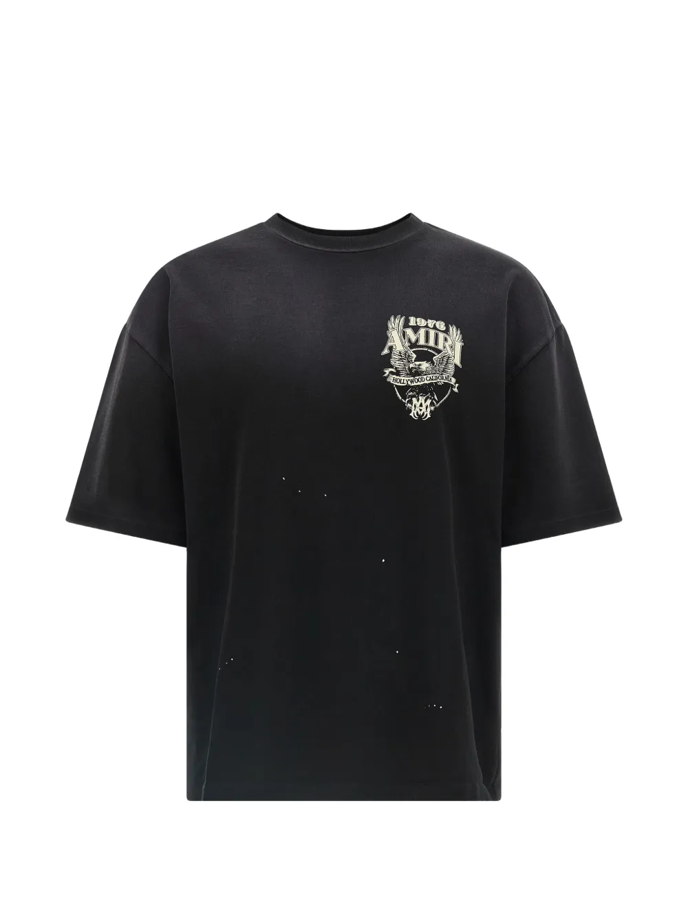 AMIRI used-effect eagle T-shirt - Schwarz