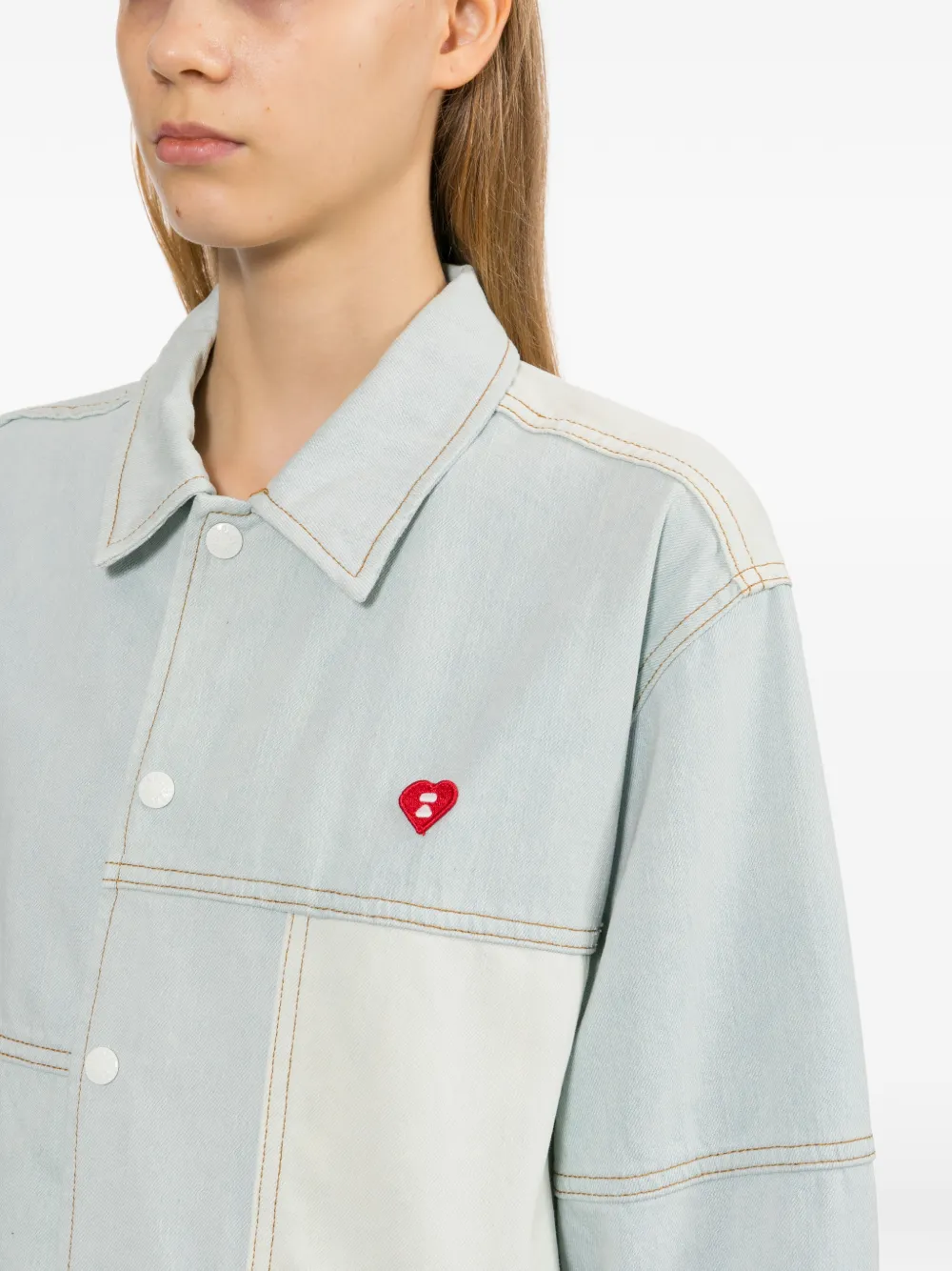 APEE™ by *A BATHING APE Denim jack met logopatch Blauw