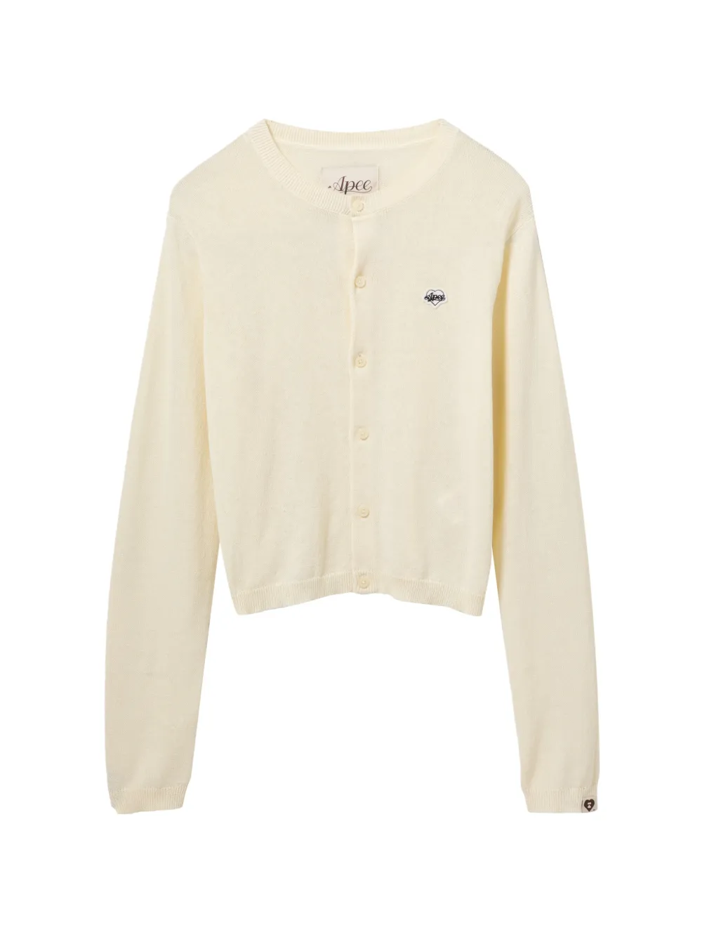 APEE™ by *A BATHING APE® white button cardigan