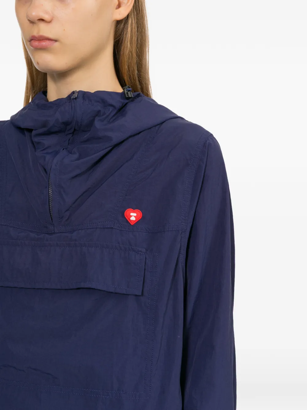 APEE™ by *A BATHING APE Jack met capuchon en zak Blauw
