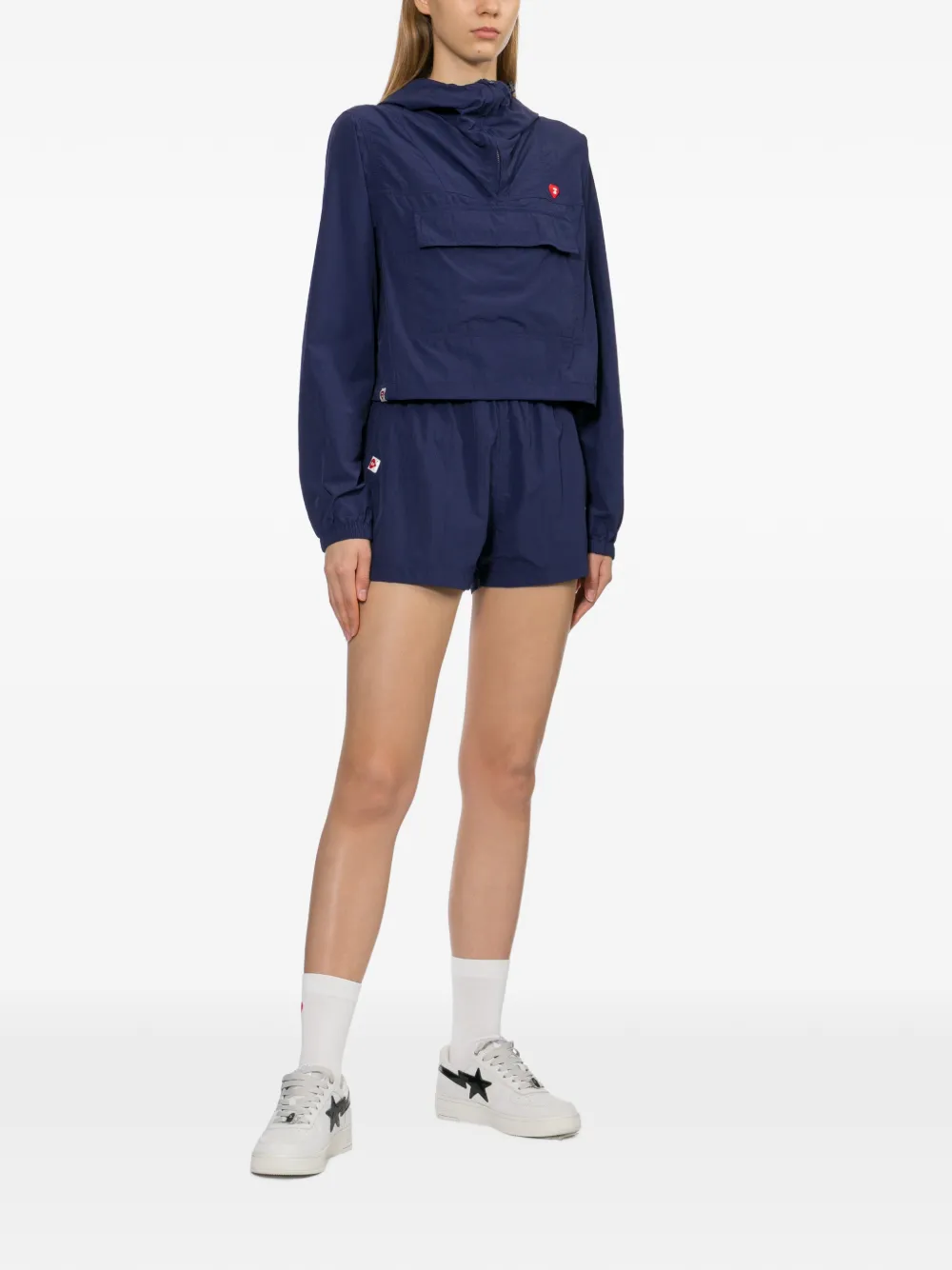 APEE™ by *A BATHING APE Jack met capuchon en zak Blauw