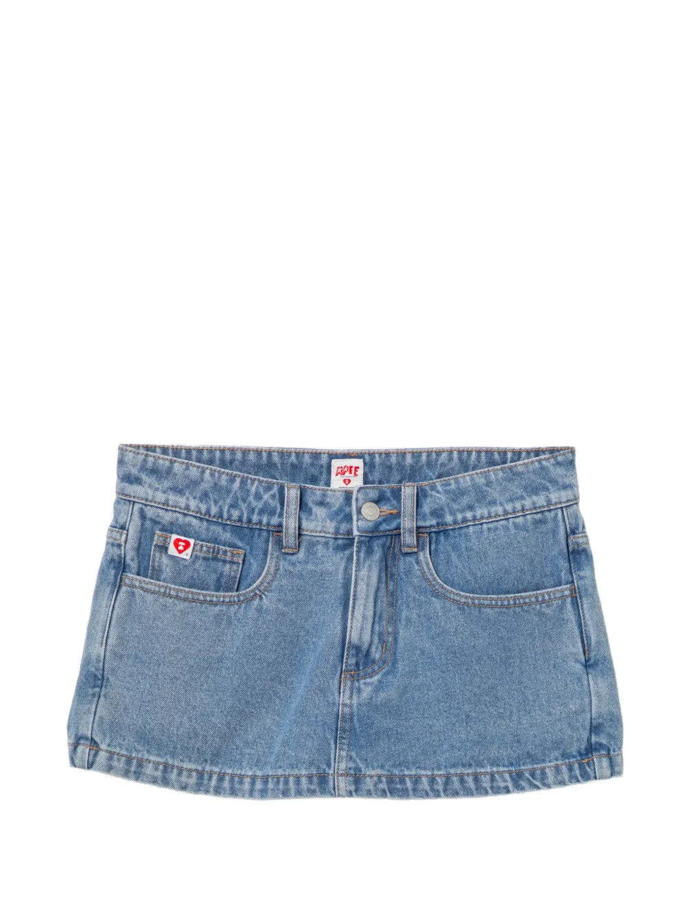 APEE™ by *A BATHING APE® logo-patched denim shorts · S