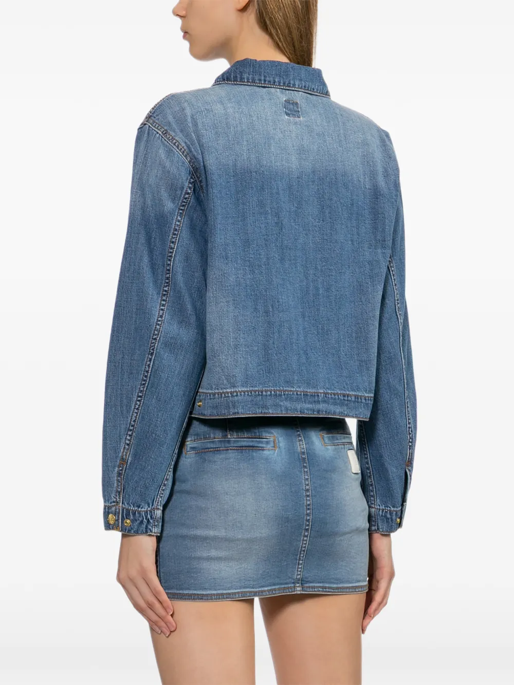 APEE™ by *A BATHING APE Denim jack met logopatch Blauw
