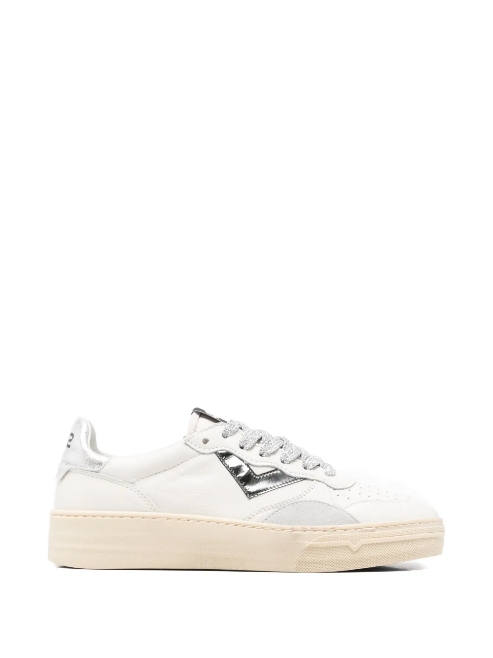 4B12 Hyper glitter-laces sneakers - Bianco