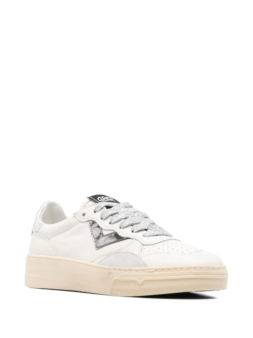 4B12 Hyper sneakers met glitterveters Wit