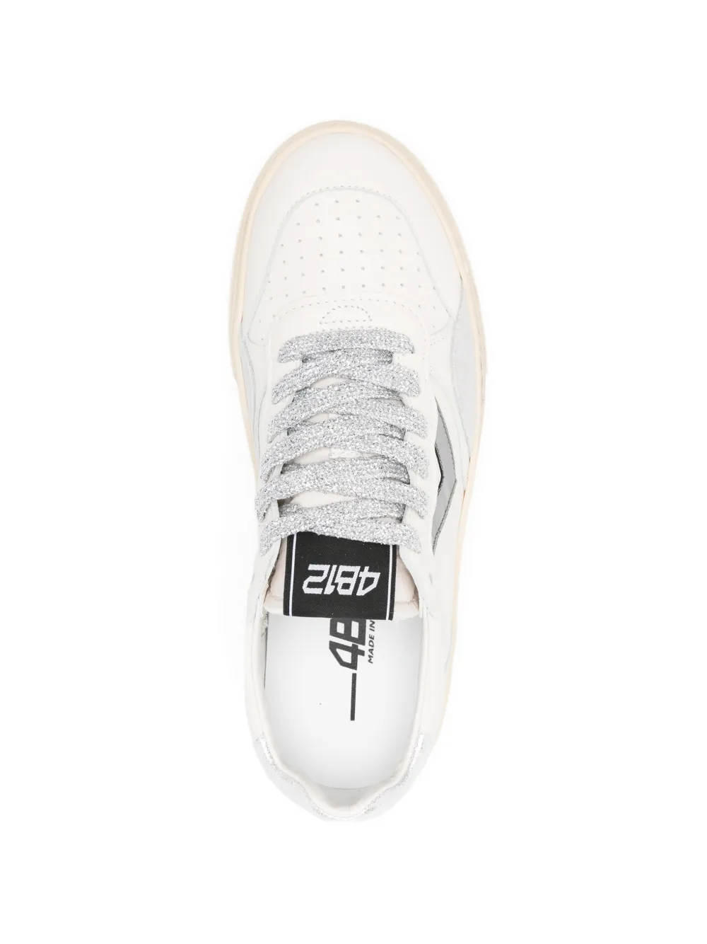 4B12 Hyper sneakers met glitterveters Wit