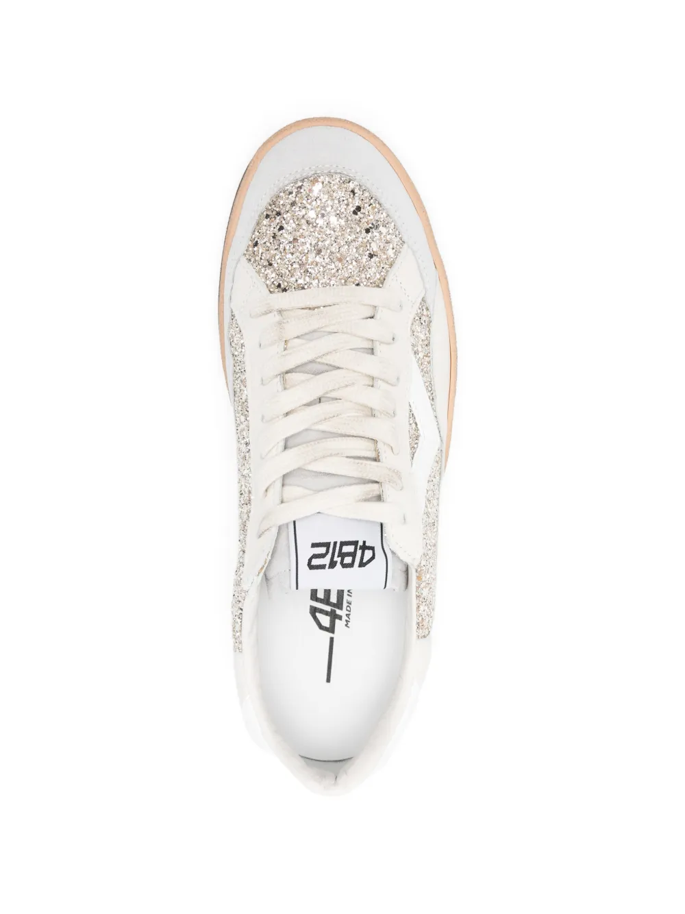 4B12 Play New sneakers verfraaid met glitters Wit